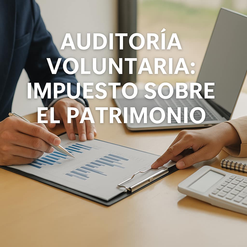 Auditor revisando estados financieros para valorar participaciones en el Impuesto de Patrimonio