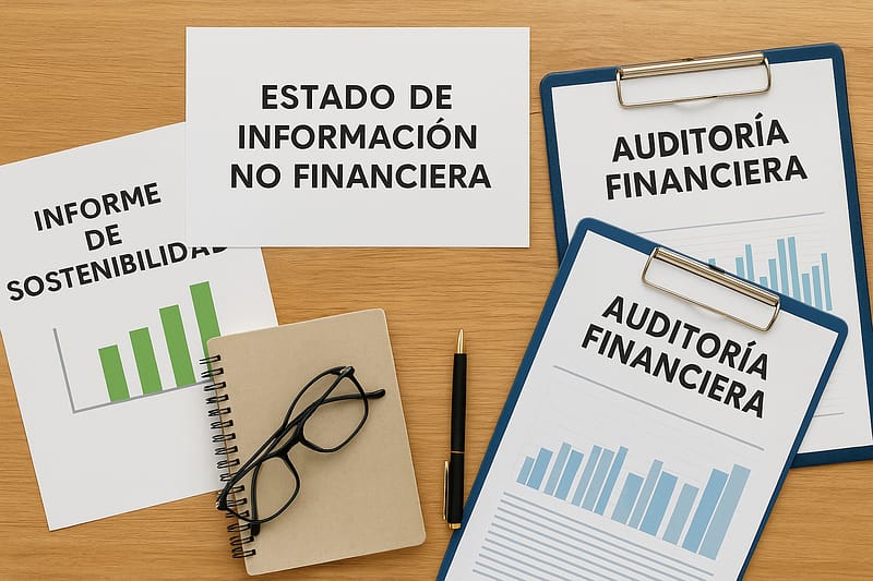 Documentos contables y financieros listos para verificación no financiera