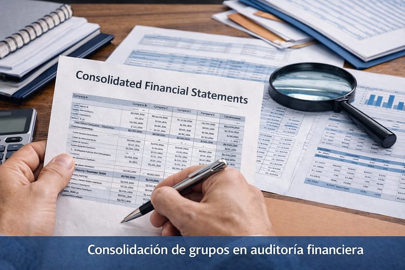 Revisión de estados financieros consolidados de un grupo de empresas en auditoría financiera